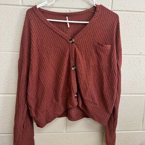 Waffle Print Sweater